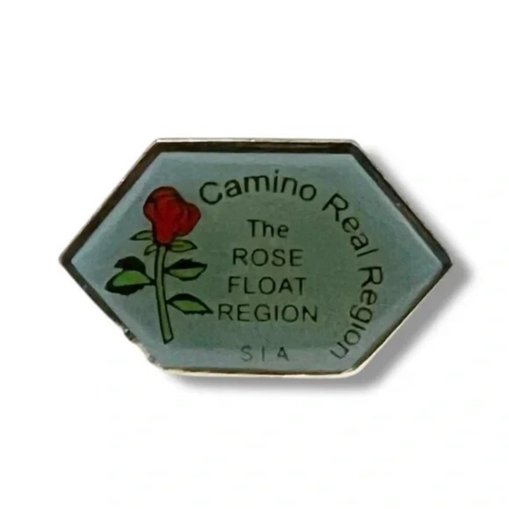Camino Real Region The Rose Float Region California Rose Parade Vintage Pin A25